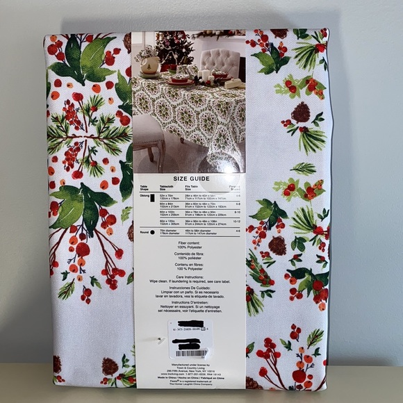 Fiestaware Holiday Fiesta Holiday Tablecloth 6x84 Nwt Poshmark